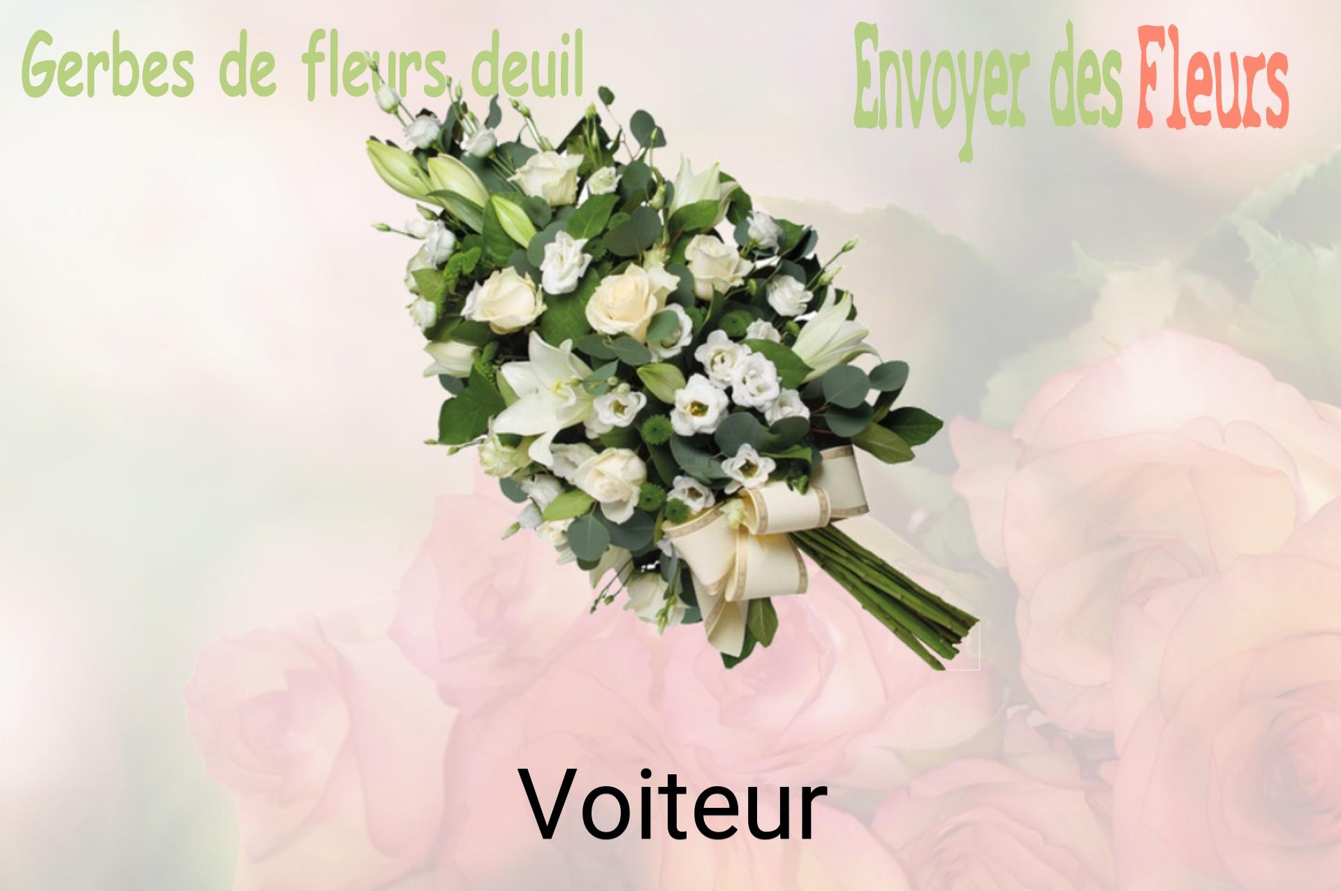 Gerbe de fleurs de deuil livrée à Voiteur